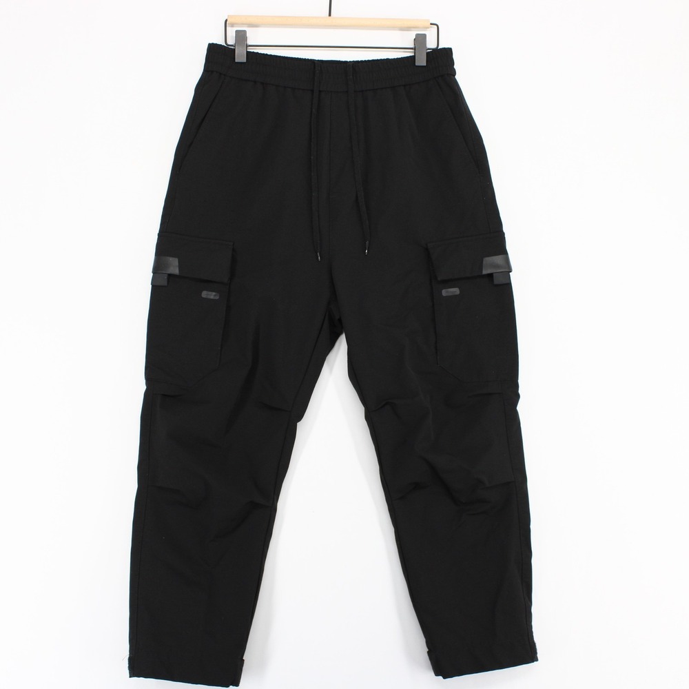 NOME Cargo Pants Mens S Black Techwear Utility Joggers Drawstring Elastic Waist